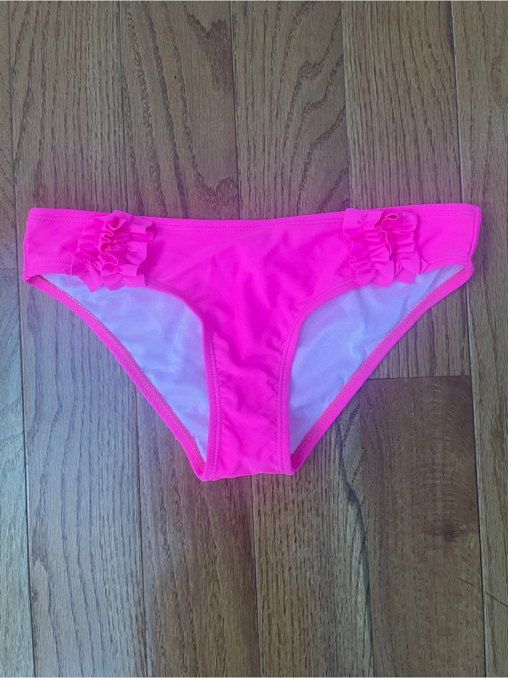 Neon Pink Ruffle Bikini Set - Picture 3 of 3